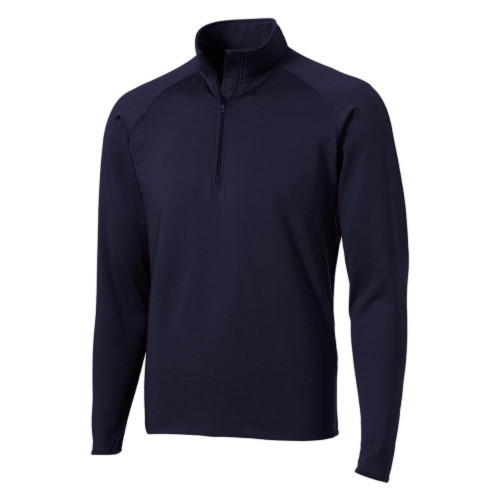 Embroidered Tall Mens Half Zip Stretch Pullover-AiNGrp