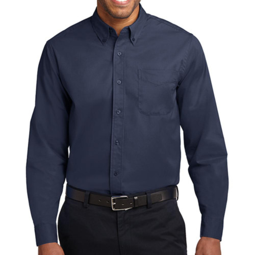 Tall Easy Care Embroidered Long Sleeve Oxford-AiNGrp