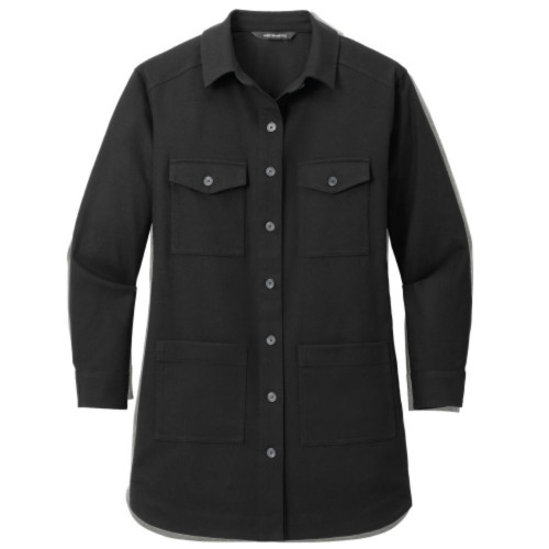 Womens Long Sleeve Twill Overshirt-AiNGroup