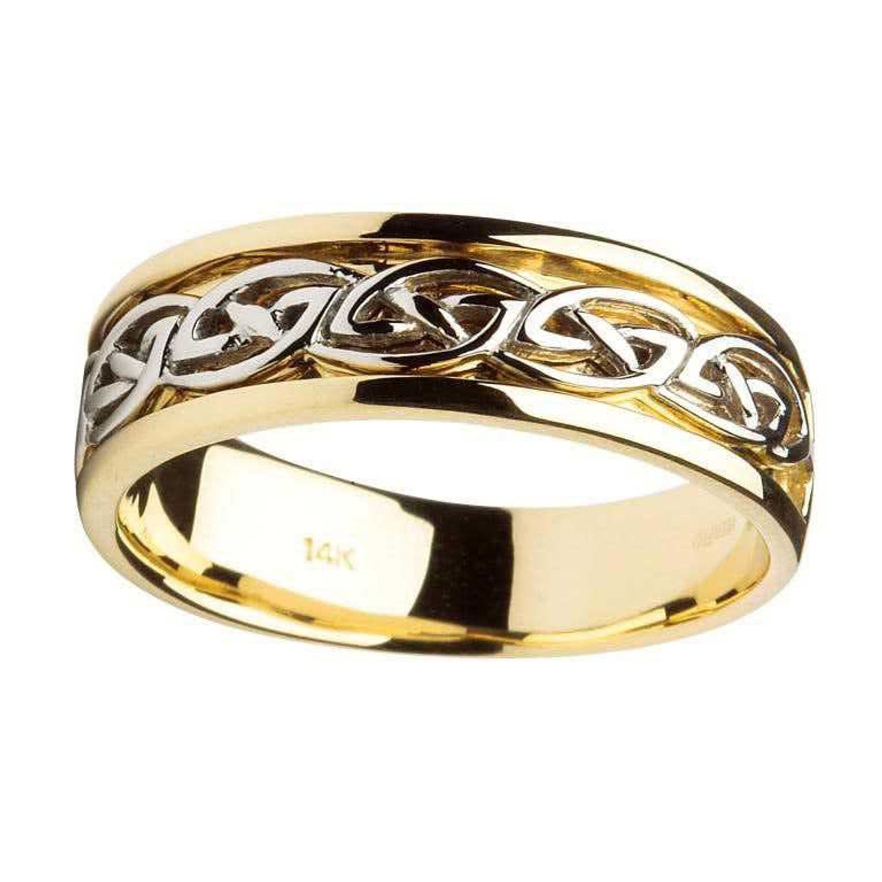 Mens 14 carat on sale gold wedding bands