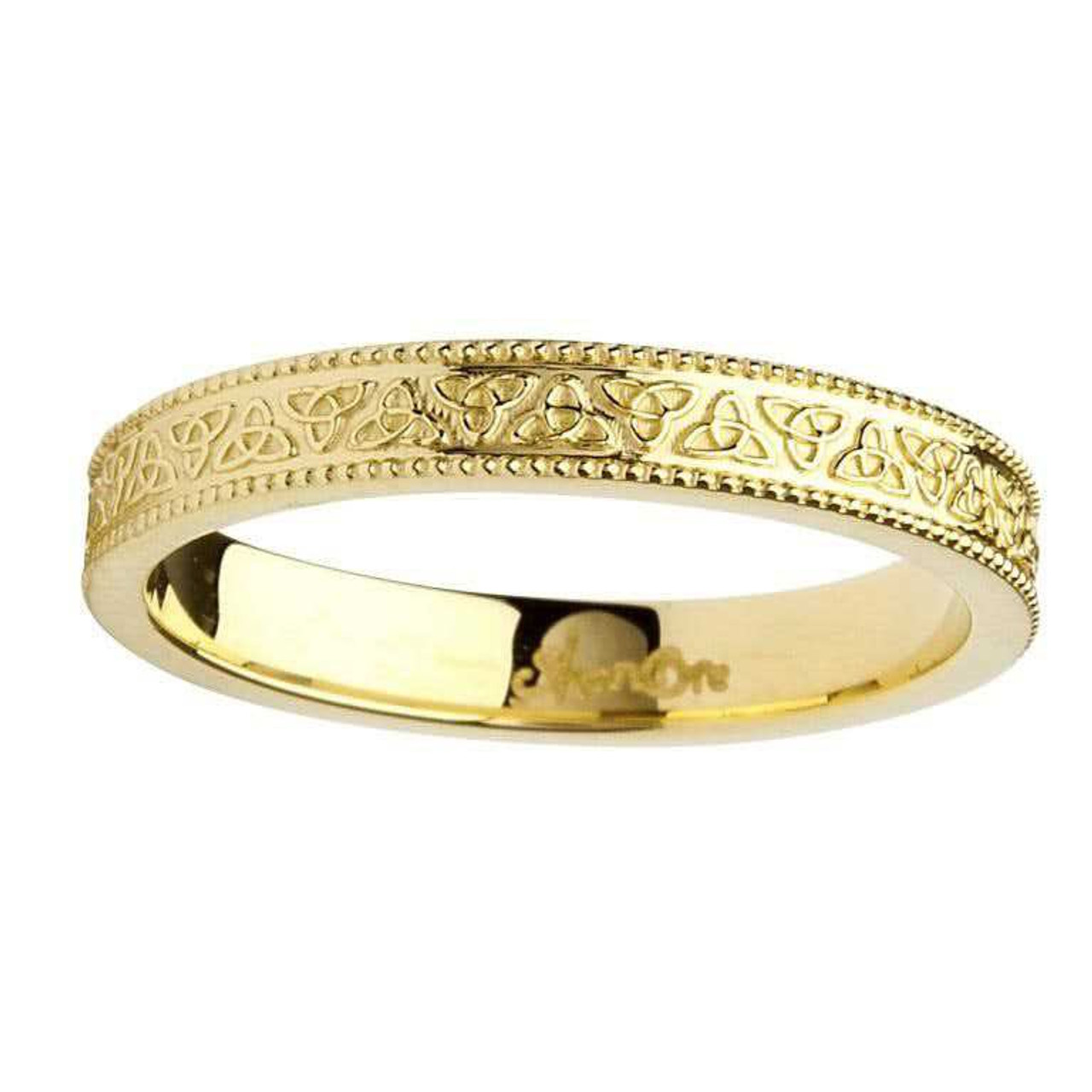 Women�s 14 Karat Yellow Gold Celtic Knot Wedding Ring