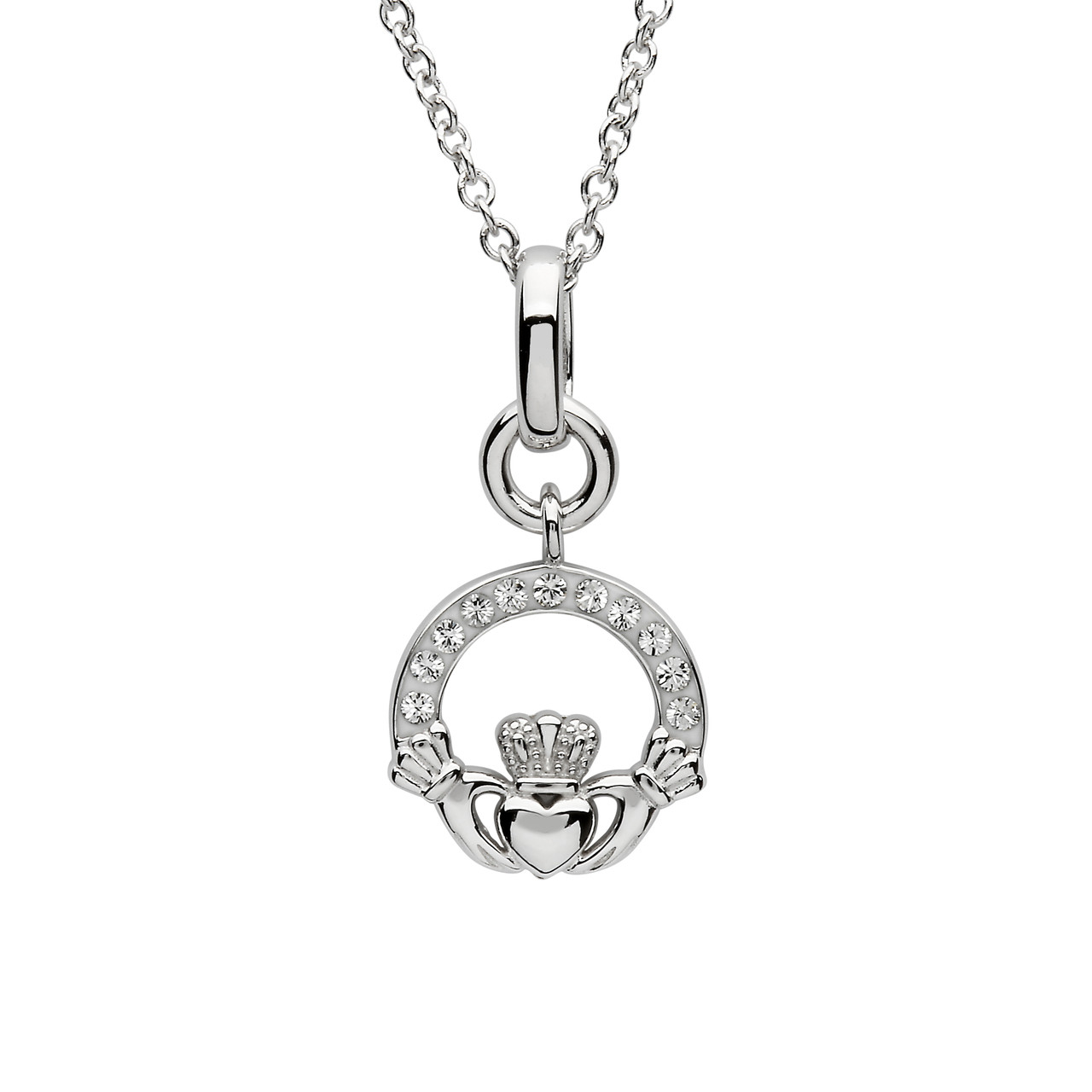Sterling Claddagh Necklace, Personalized Jewelry Initial & Birthstone  Necklace, Silver Celtic Knot, Love, Loyalty, Friendship Symbol - Etsy