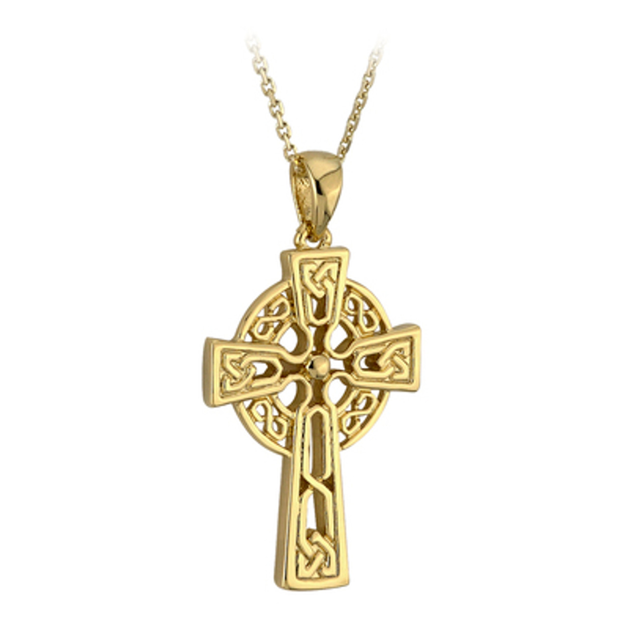 10K Gold Celtic Cross Pendant | Solvar Jewelry Ireland – Faith and Begorra