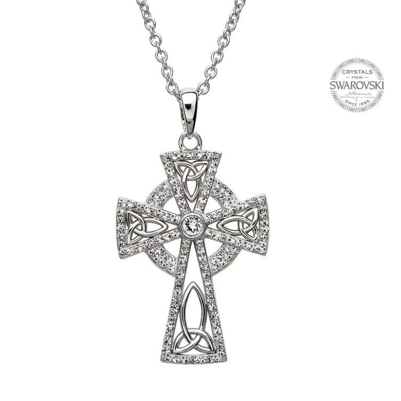 Buy Cross Necklace With Swarovski Crystals Sterling Silver Plated Online in  India - Etsy
