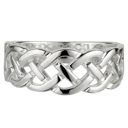 Women's Sterling Silver Woven Celtic Knot Ring 