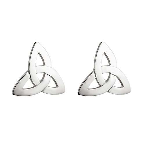 Sterling Silver Trinity Knot Stud Earrings