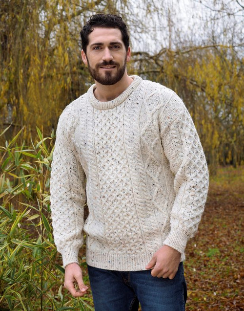 UNISEX CELTIC JACQUARD CREW NECK SWEATER: C5349