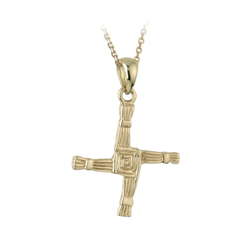10K Gold St Brigids Cross Necklace