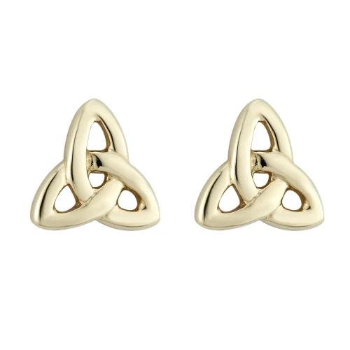 10K Gold Small Trinity Knot Stud Earrings