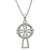 Sterling Silver Open Celtic Cross Pendant Embellished with Swarovski® White Crystals