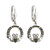 Sterling Silver Connemara Marble & Marcasite Claddagh Drop Earrings