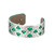 Rhodium and Leather Shamrock Bangle