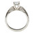 14 Karat White Gold Princess Cut Solitaire Diamond Claddagh Engagement Ring Mount - With Diamond