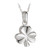 Sterling Silver Shiny Shamrock Pendant