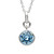 Sterling Silver Birthstone Pendant Adorned with Swarovski® Crystal - March