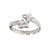 Women's Sterling Silver Double Trinity Knot Crisscross Ring