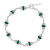 Sterling Silver Green Cz Trinity Knot Bracelet