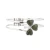 Rhodium Plated Connemara Marble Shamrock Bangle