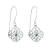 Silver Acara Crystal Celtic Knot Drop Earring