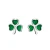 Silver Acara Enamel Shamrock Stud Earrings