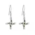 Silver Marble St Brigids Cross Drop Earrings