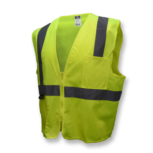 Radians Economy Type R Class 2 Solid Safety Vest with Zipper