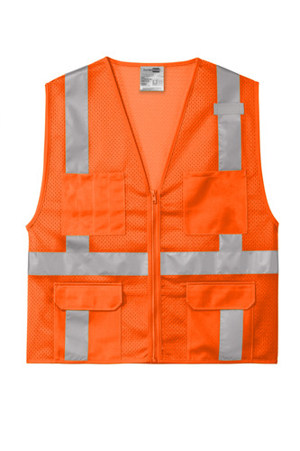 CornerStone® ANSI 107 Class 2 Mesh Six-Pocket Zippered Vest