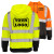 Dome75 Hi-Vis Class 3 Viz-Tuff Fleece Black Bottom Pullover Hoodie