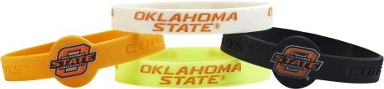 4-Pack aminco NCAA Oklahoma State Cowboys Silicone Bracelets