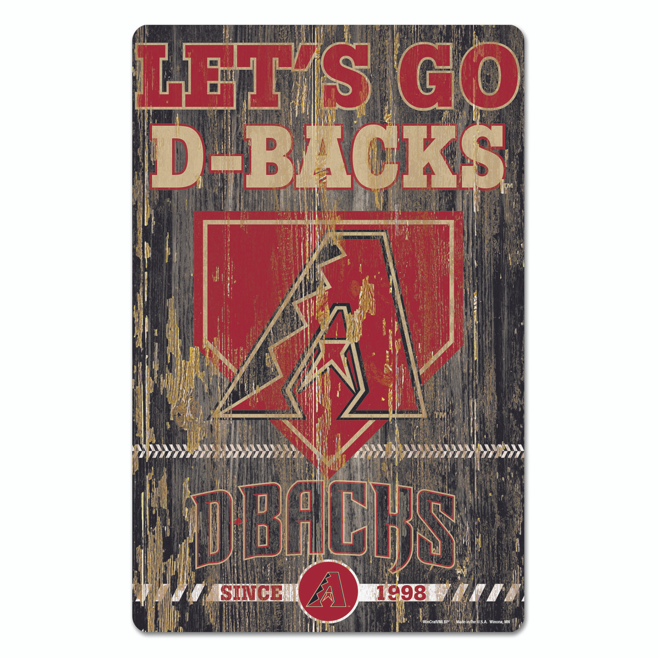 Lids Arizona Diamondbacks Baseball Wood Sign