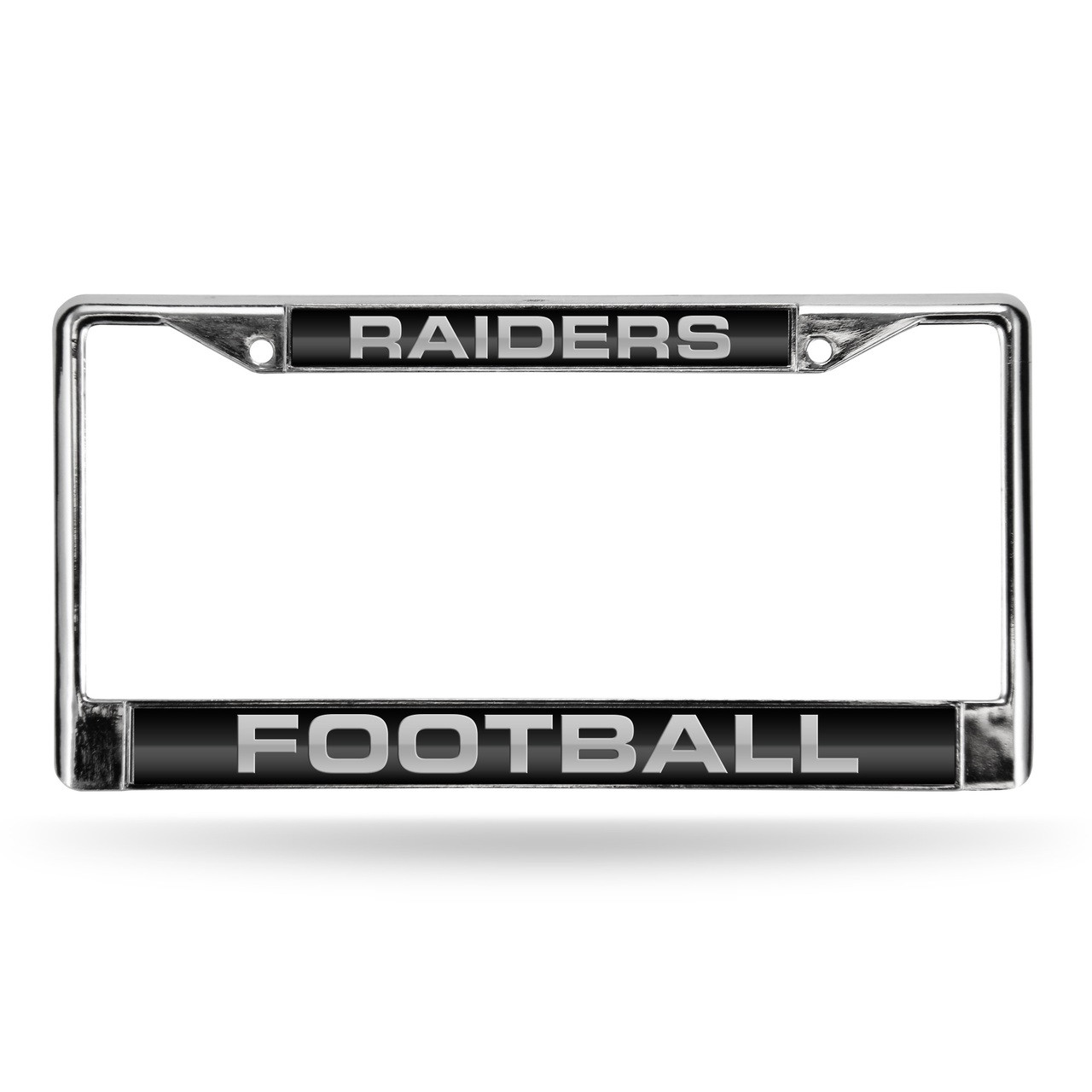 Oakland Raiders License Plate Frame Laser Cut Chrome Alternate