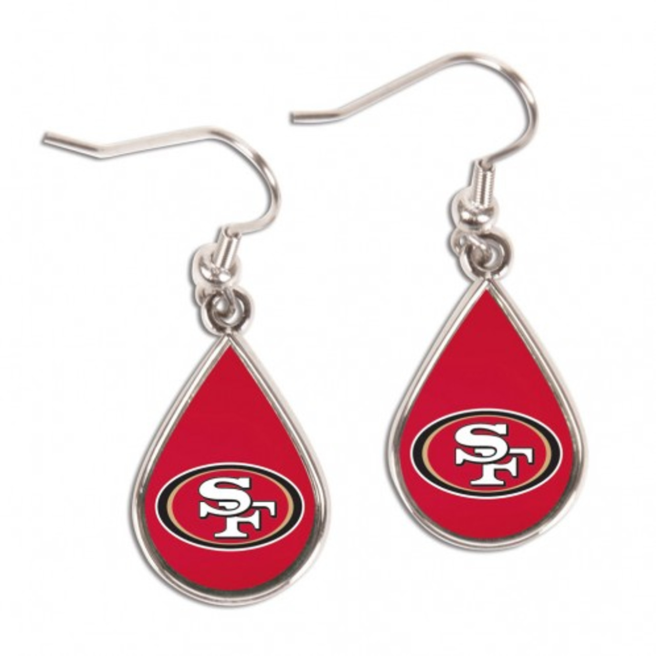 San Francisco 49ers Earrings Tear Drop Style - Special Order