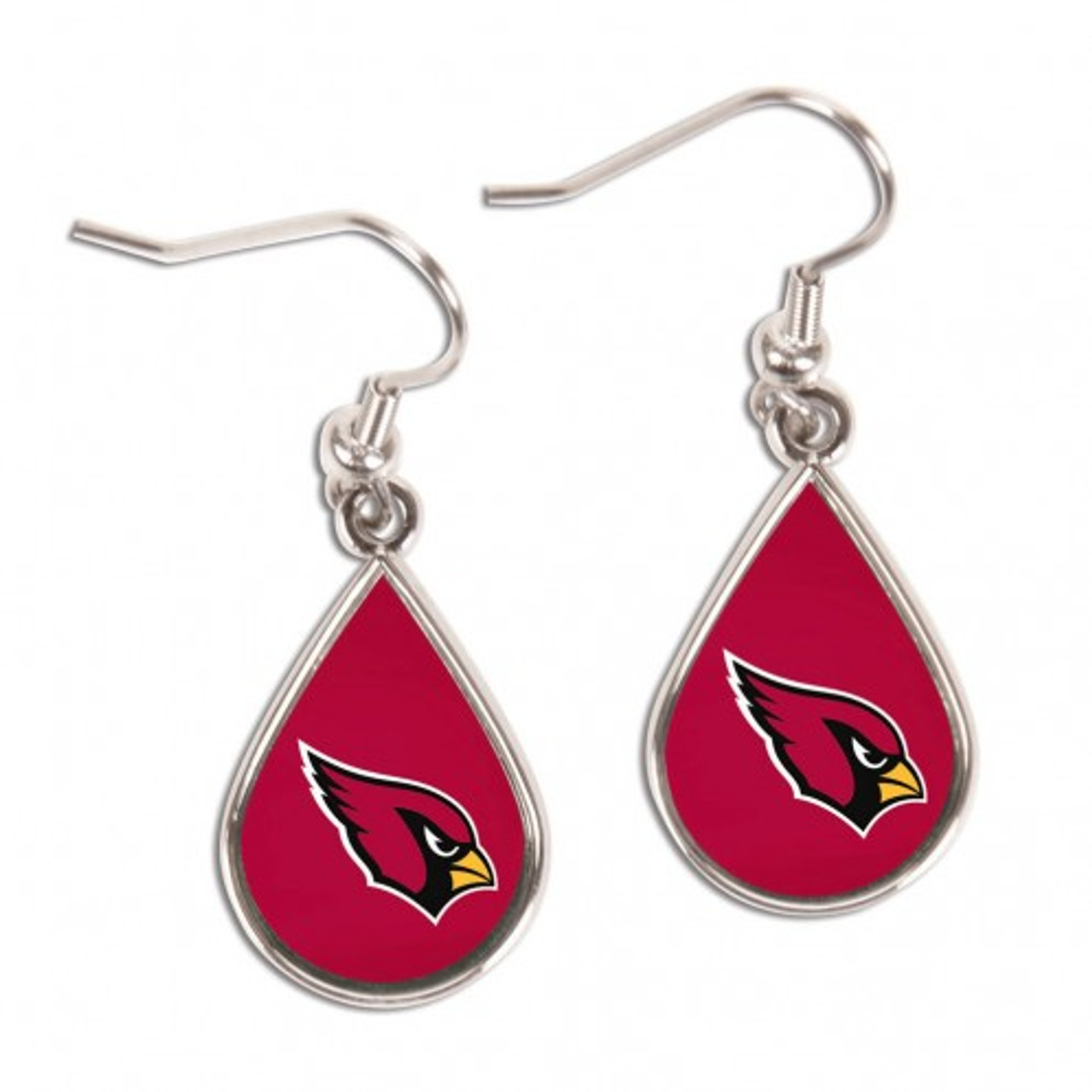 Arizona Cardinals Logo Wire Earrings, Red