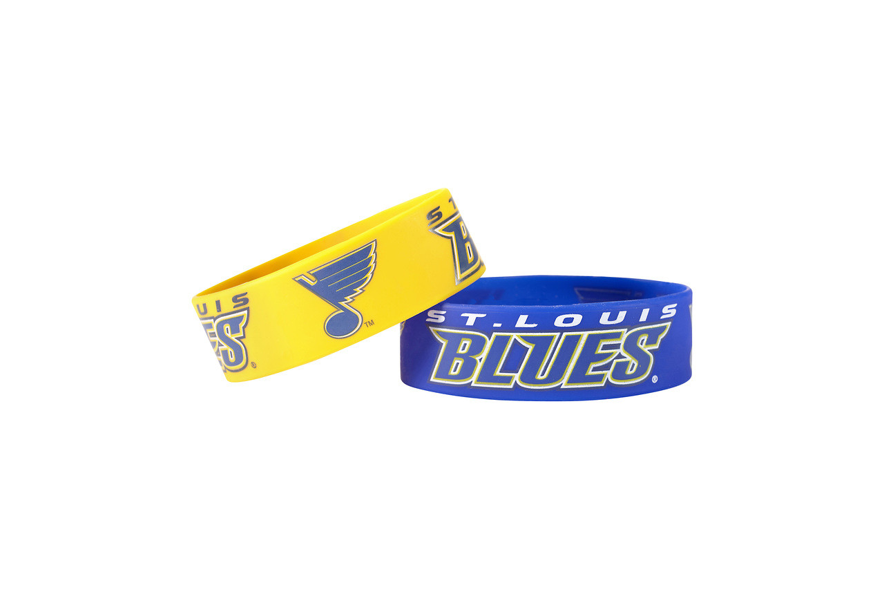 St. Louis Blues Bracelets - 2 Pack Wide - Special Order