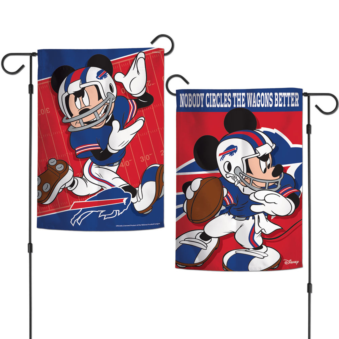Buffalo Bills Flag 12x18 Garden Style 2 Sided Disney - Special Order