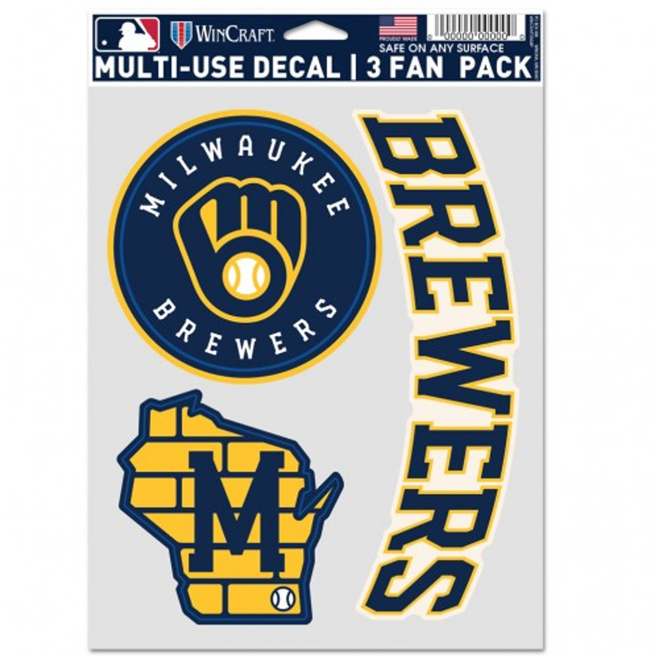 Milwaukee Brewers Decal 5x6 Multi Use Color - Caseys Distributing