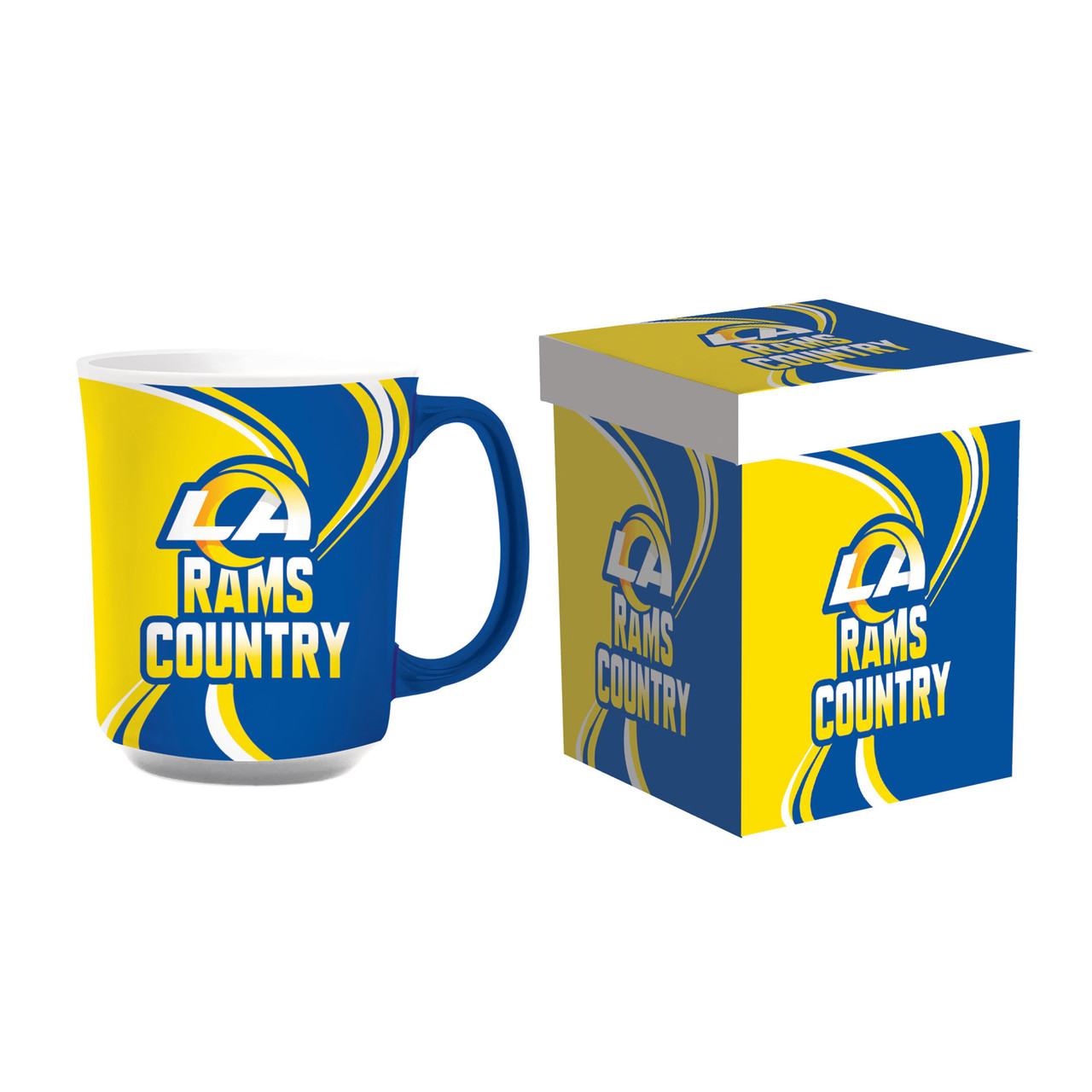 Los Angeles Rams Coffee Mug 14oz Ceramic with Matching Box - Caseys
