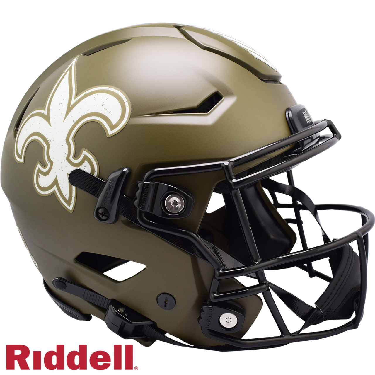 New Orleans Saints Helmet Riddell Authentic Full Size SpeedFlex Style  Salute To Service - Caseys Distributing