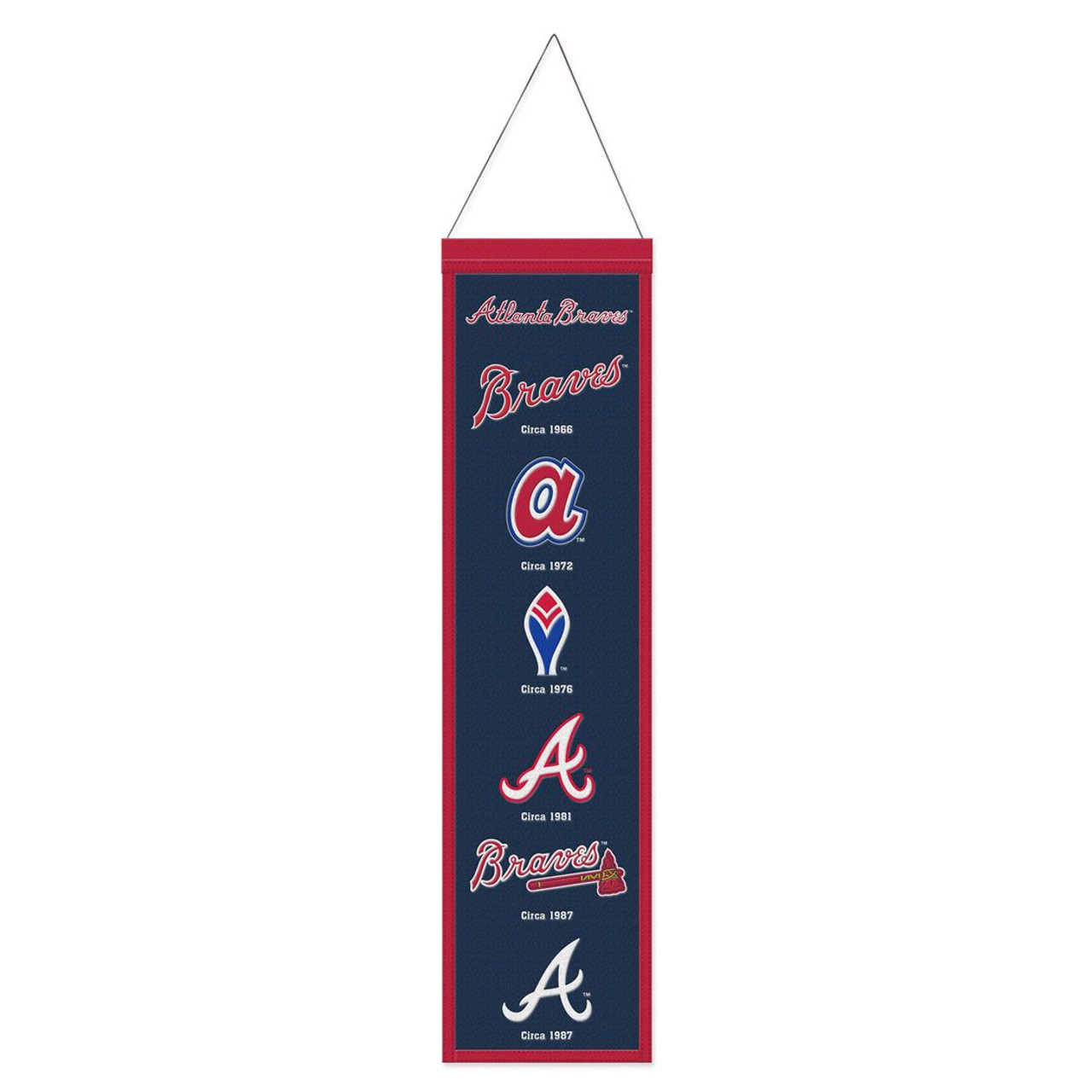 Atlanta Braves Banner Wool 8x32 Heritage Evolution Design - Caseys