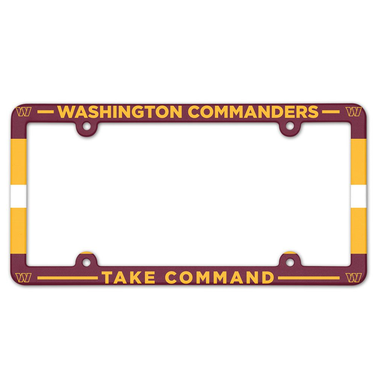 Washington Commanders License Plate Frame Plastic Full Color Style - Caseys  Distributing