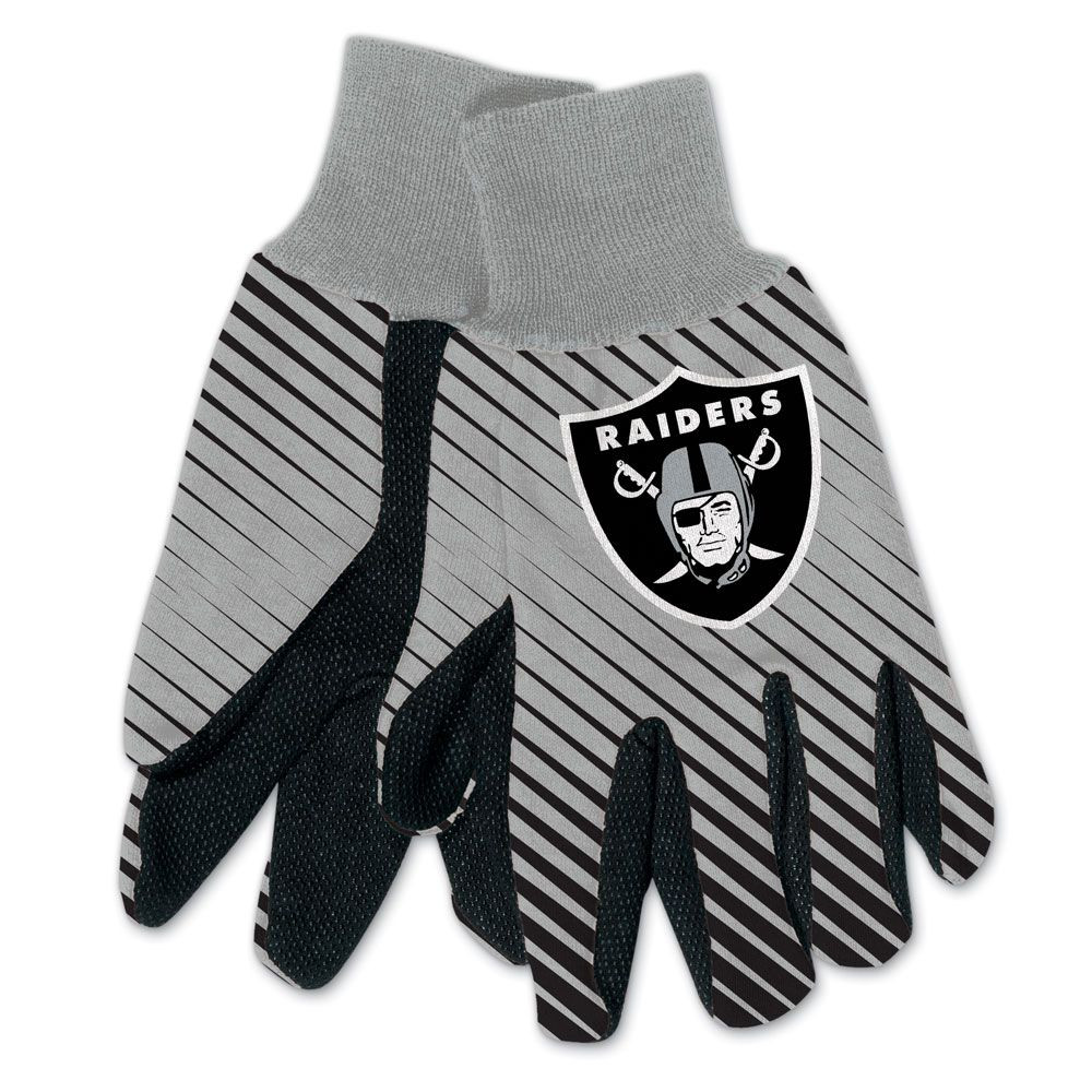Las Vegas Raiders Two Tone Adult Size Gloves Caseys Distributing
