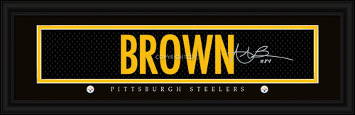 Pittsburgh Steelers Antonio Brown Print - Signature 8"x24"