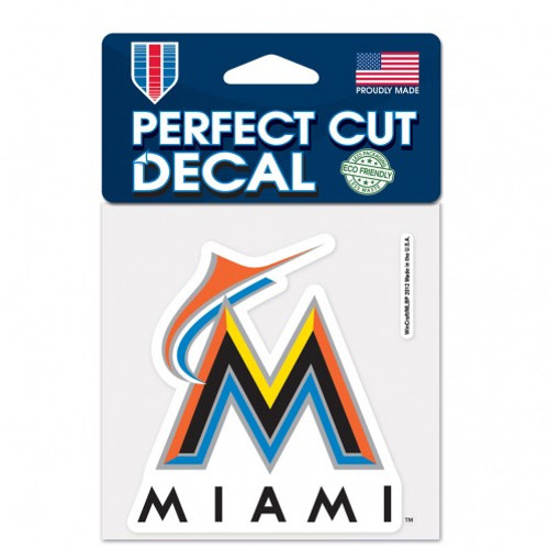 Miami Marlins Decal 4x4 Perfect Cut Color - Special Order