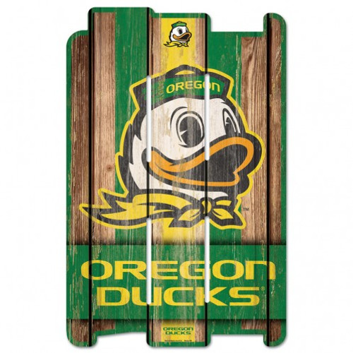 Oregon Ducks Sign 11x17 Wood Fence Style - Special Order