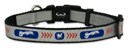 Milwaukee Brewers Pet Collar Reflective Baseball Size Small CO