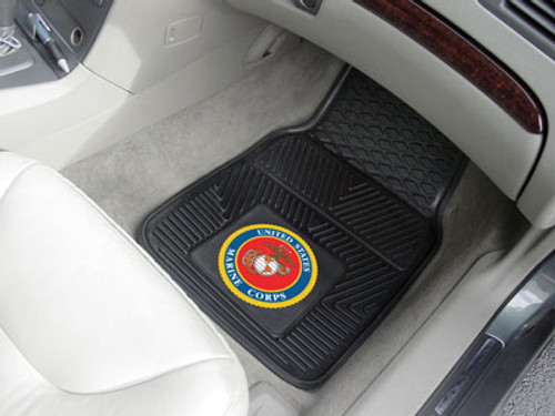 US Marines Car Mats - Heavy Duty 2-Piece Vinyl - Special Order