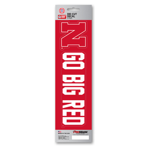 Nebraska Cornhuskers Decal Die Cut Slogan Pack