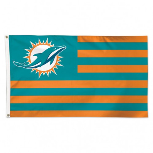Miami Dolphins Flag 3x5 Deluxe Americana Design
