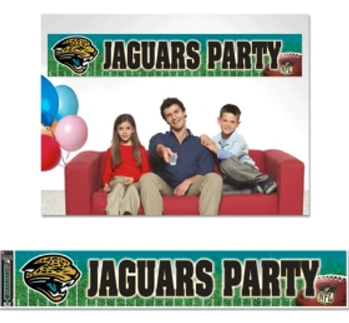 Officially licensed 12x65 party banner is durable for many uses. It is produced with a weather resistant non-tear material and is packaged in a roll for easy packaging and shipping. Made in the USA.. Made By Wincraft, Inc.