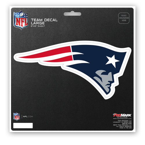 New England Patriots Decal 8x8 Die Cut